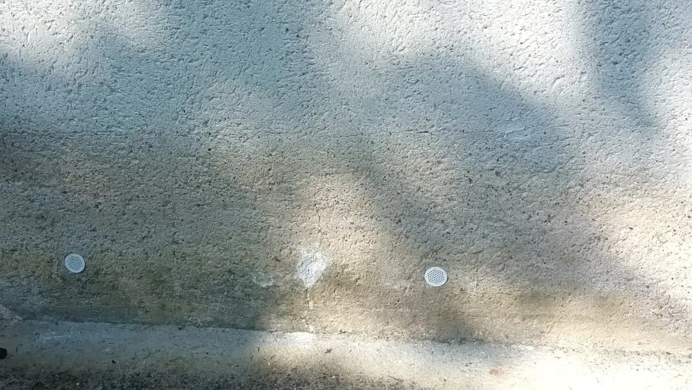 Frange humide en bas des murs