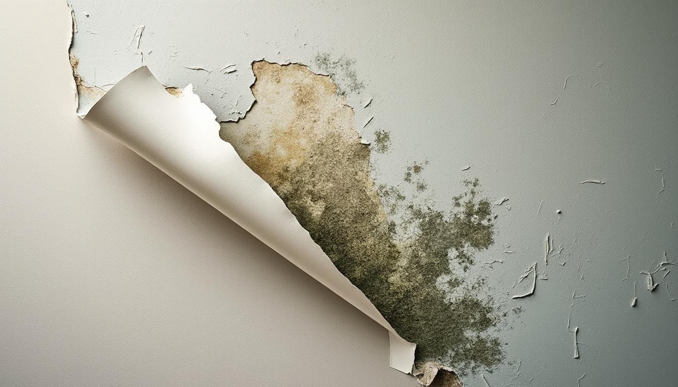 Papier peint décollé par l’humidité
